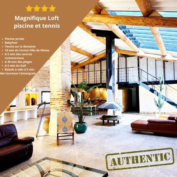 Magnifique Loft - Piscine - Tennis - Babyfoot Nîmes Dış mekan fotoğraf
